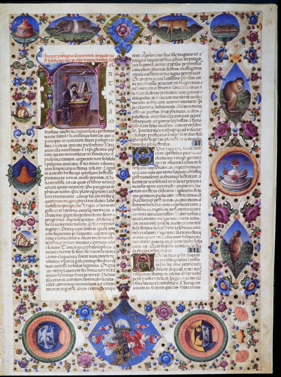 Prologo, dal primo volume della Bibbia di Borso d