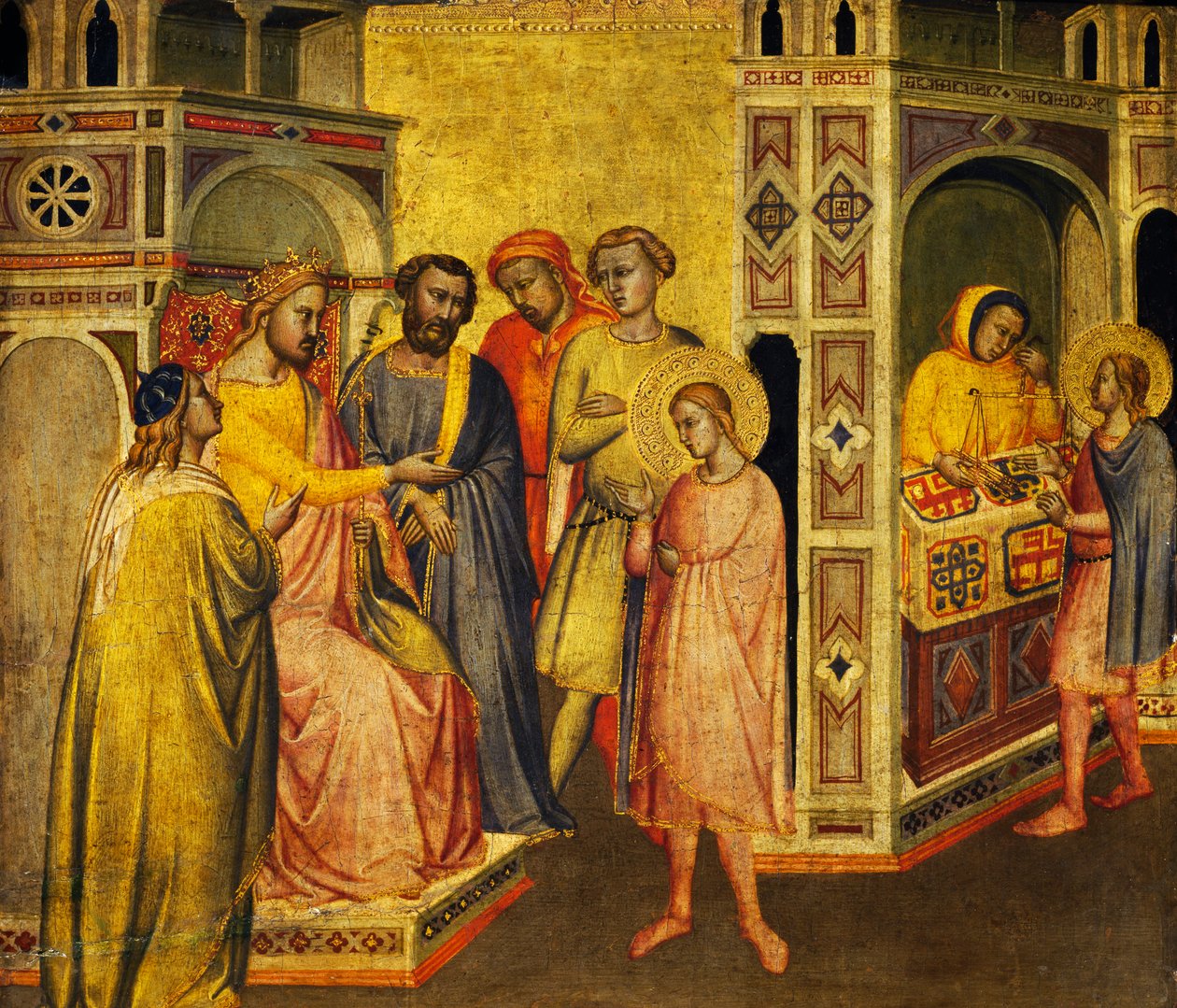 San Eligio davanti al re Clotario, c.1360 da Taddeo Gaddi