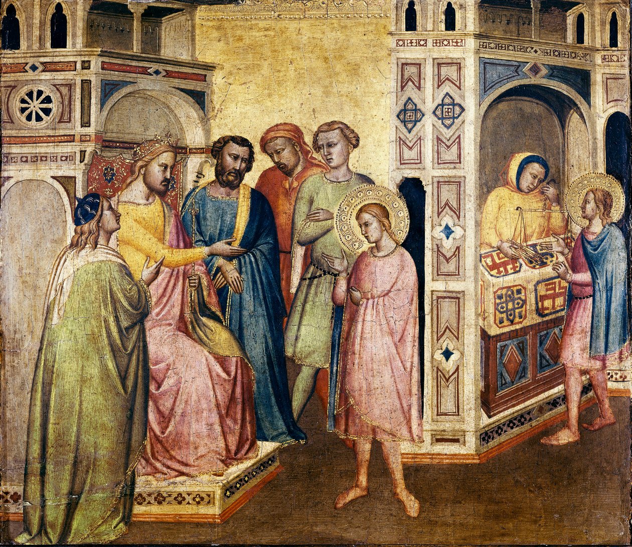 San Eligio davanti al re Clotario, c.1365 da Taddeo Gaddi