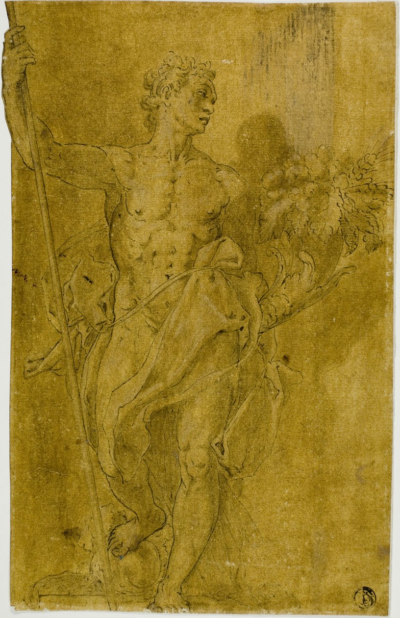 Studio per figura allegorica maschile da Taddeo Zuccaro
