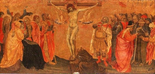 Crocifissione, pannello predella da Taddeo di Bartolo