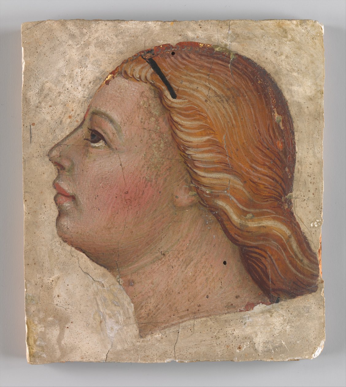 Kopf eines Engels im linken Profil da Taddeo di Bartolo