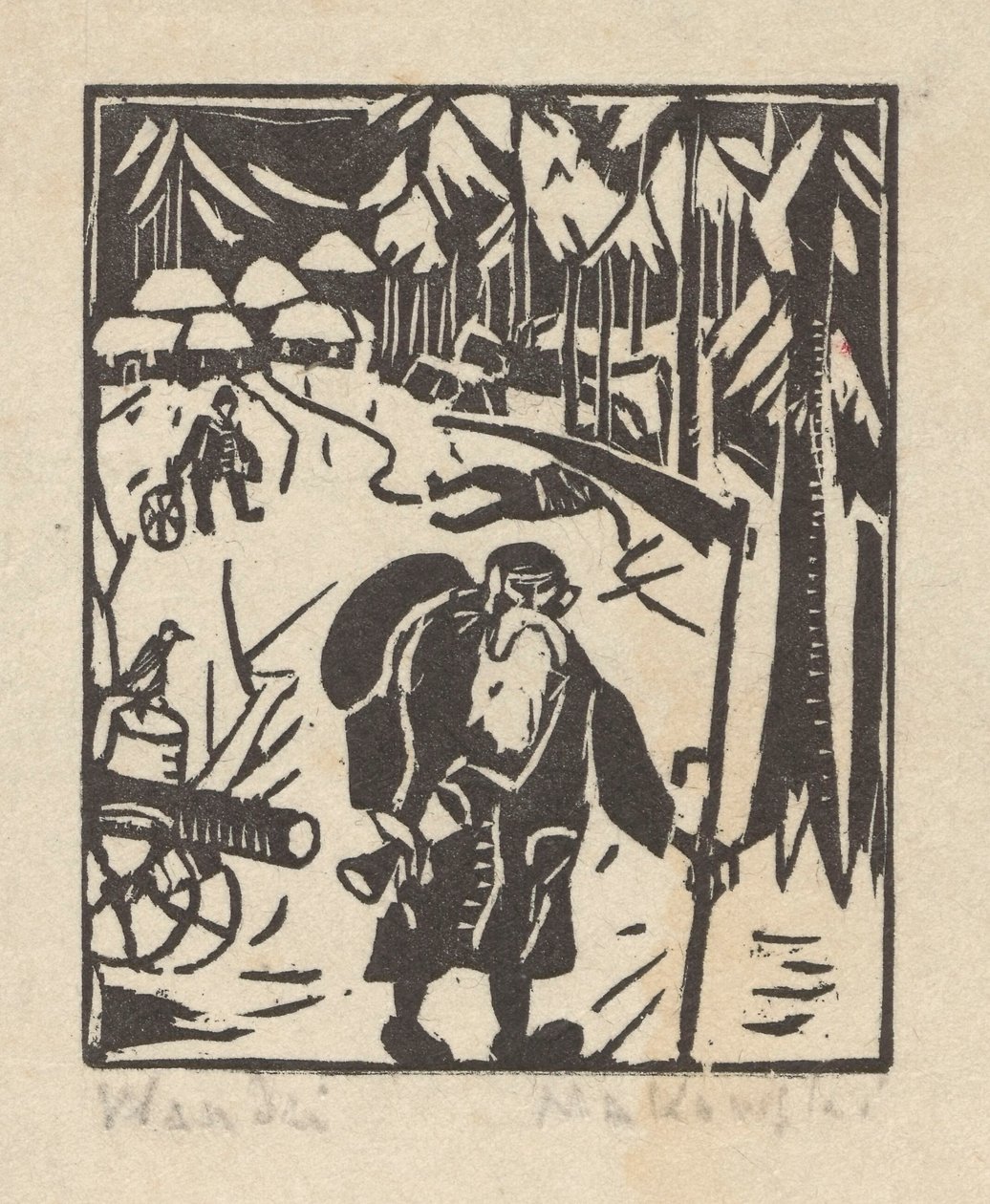 Il tempo - un vecchio nella foresta da Tadeusz Makowski