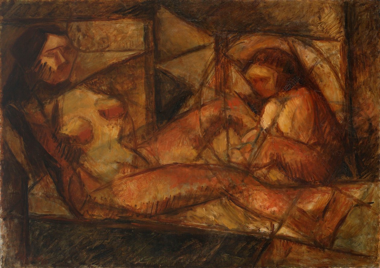 Due figure femminili cubiste da Tadeusz Makowski