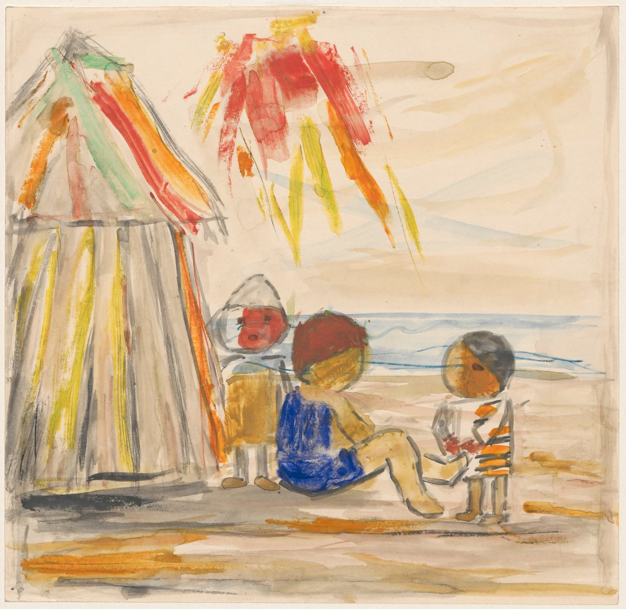 Bambini sulla spiaggia da Tadeusz Makowski
