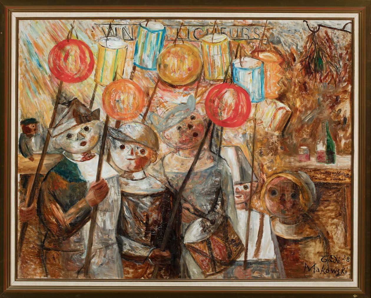 Bambini con fiaccole da Tadeusz Makowski