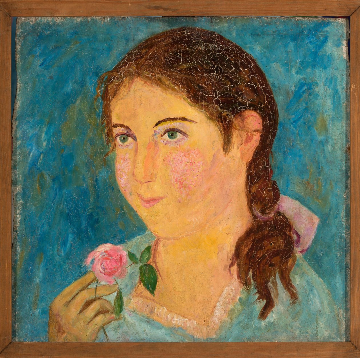 Una ragazza con una rosa in mano da Tadeusz Makowski