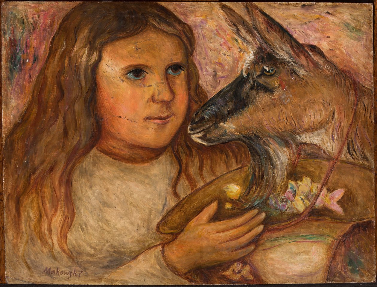 La bambina con la capra da Tadeusz Makowski