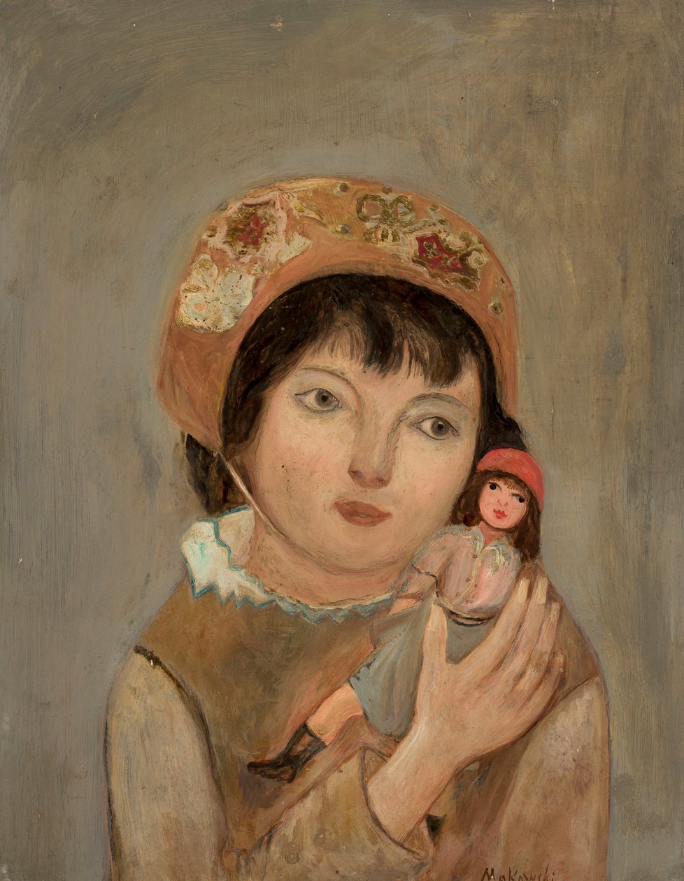 Bambina con una bambola da Tadeusz Makowski