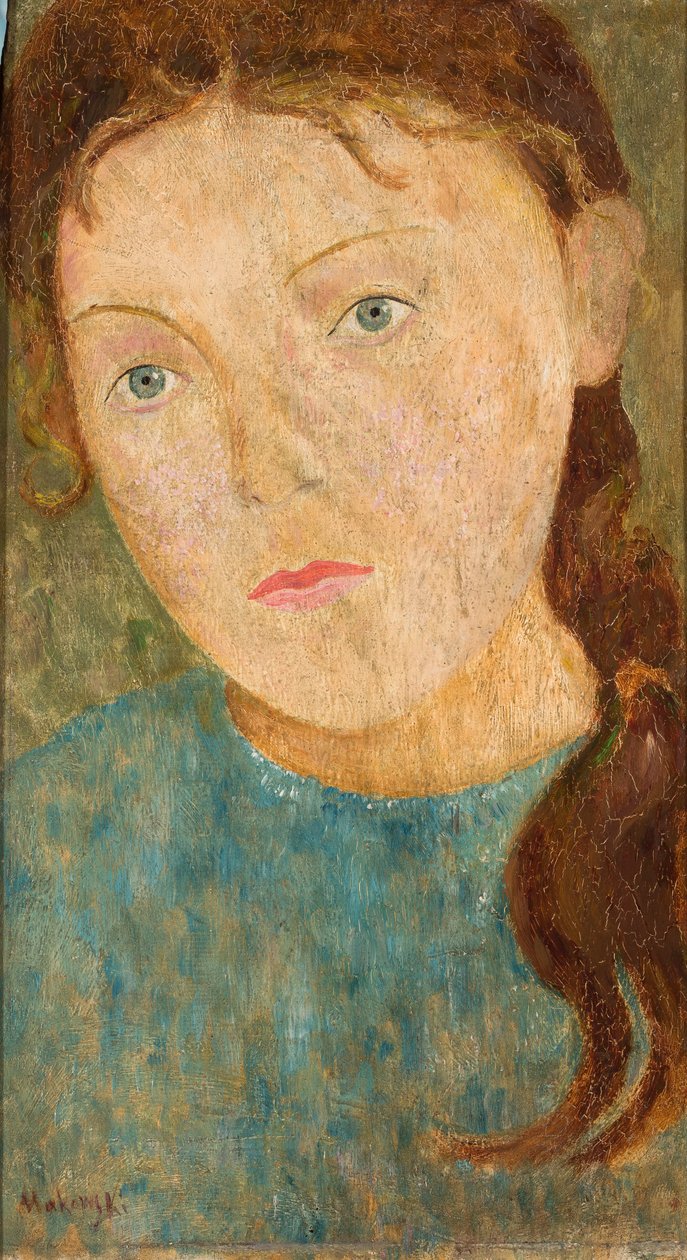 Ragazza con treccia rossa da Tadeusz Makowski