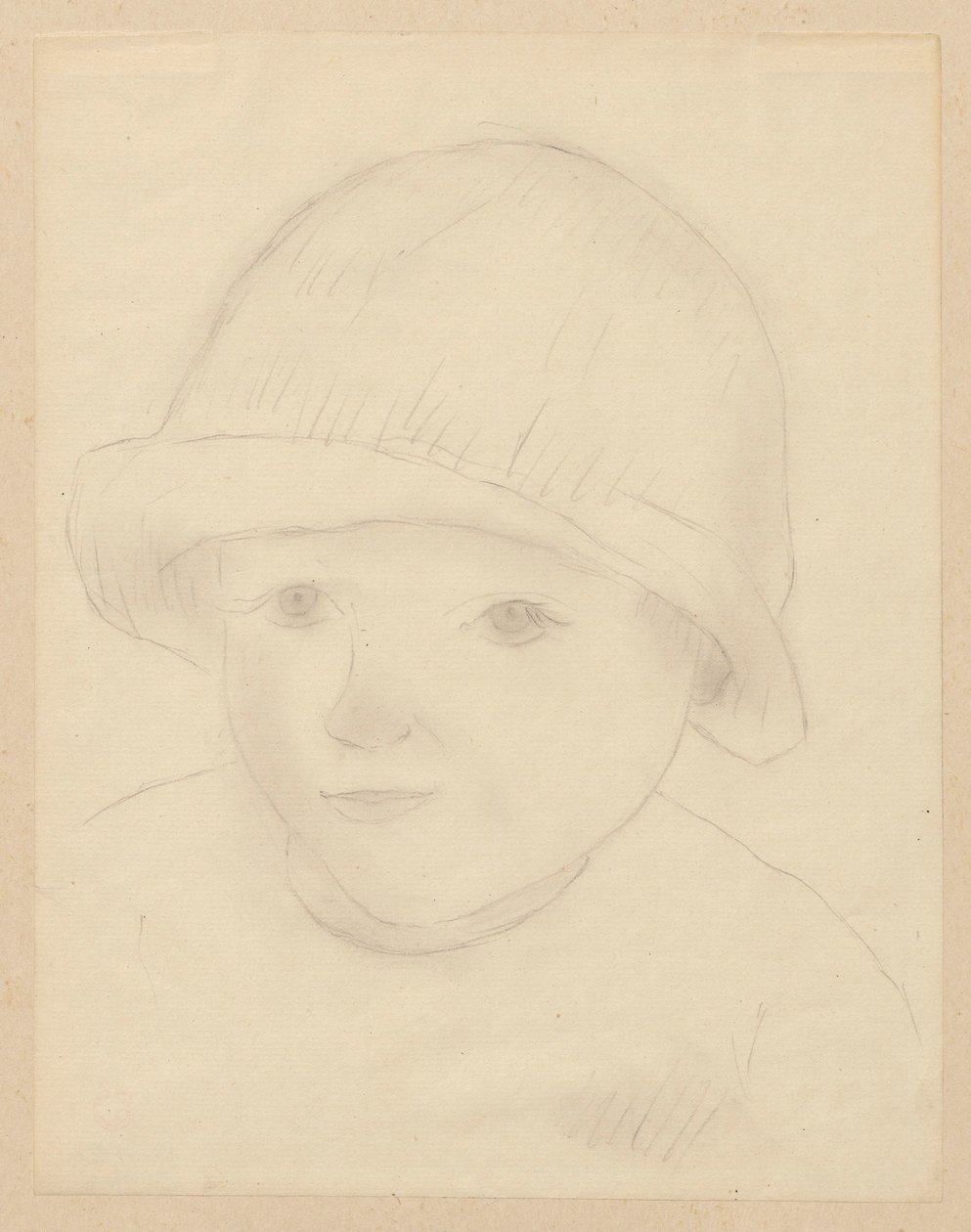Testa di bambino con cappello da Tadeusz Makowski