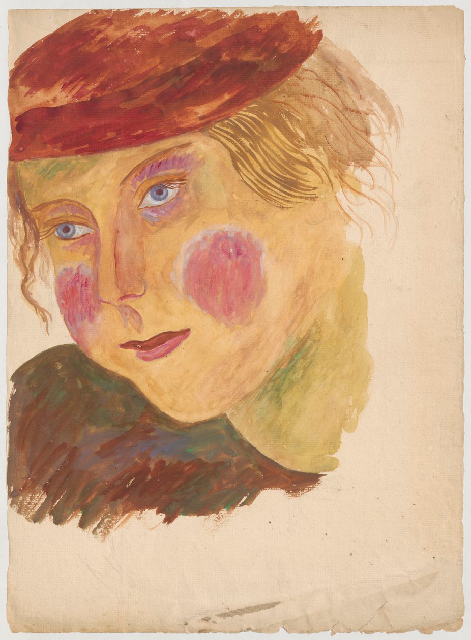 Testa di ragazza con cappello da Tadeusz Makowski