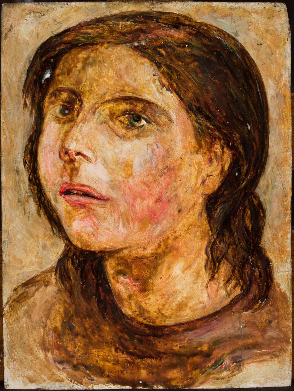 Testa di ragazza con la bocca socchiusa da Tadeusz Makowski