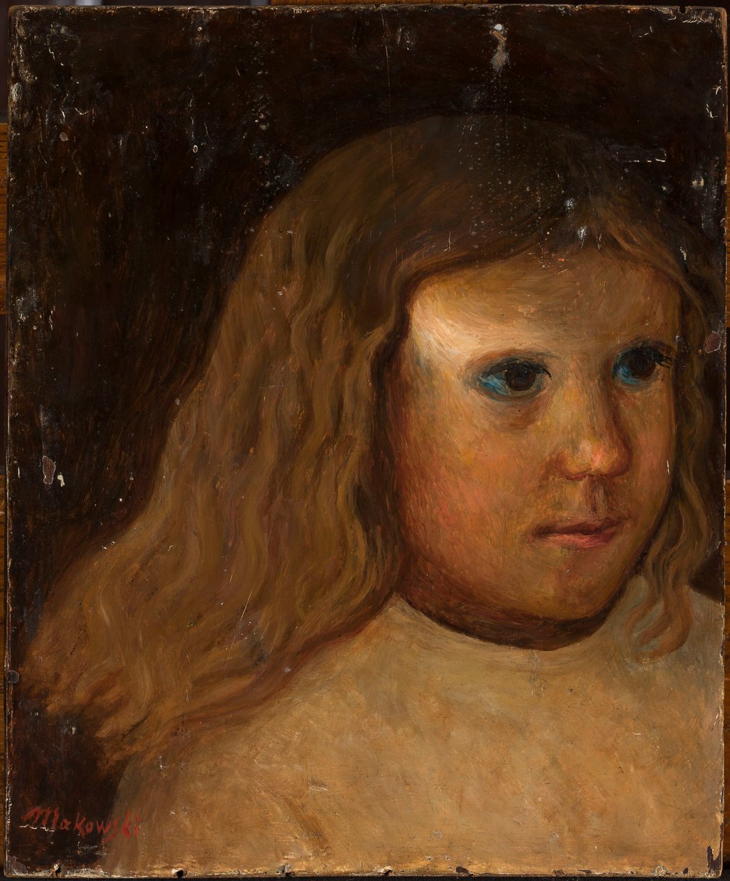 Testa di una bambina con i capelli sciolti da Tadeusz Makowski