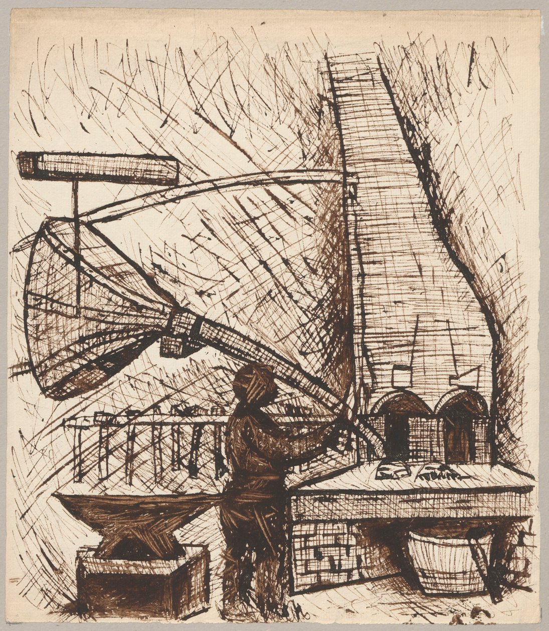 Fabbro presso il forno da Tadeusz Makowski
