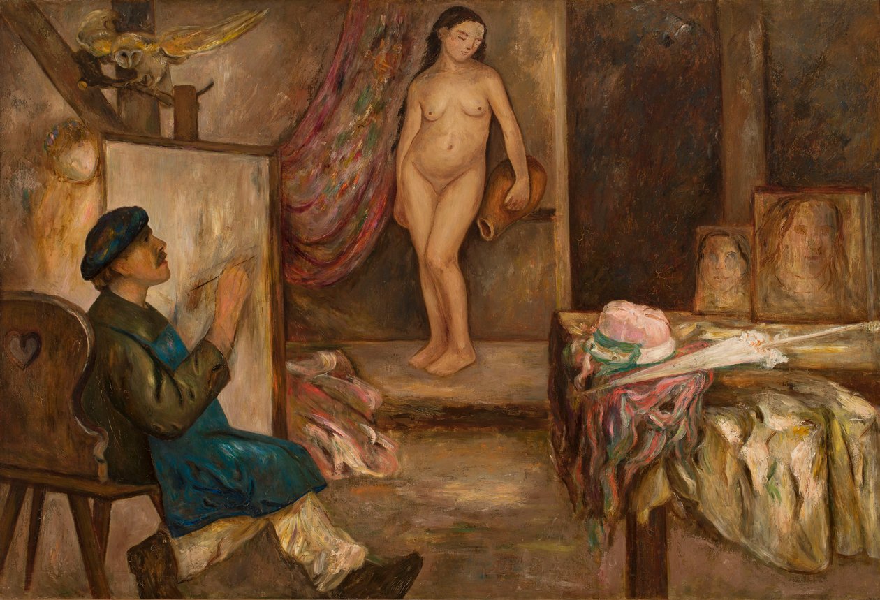 Il pittore e la modella da Tadeusz Makowski
