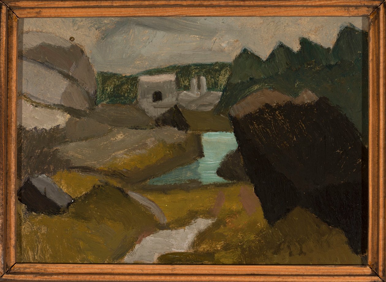 Paesaggio roccioso con acqua da Tadeusz Makowski