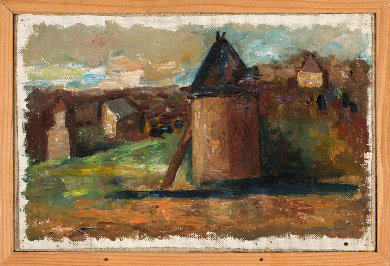 Paesaggio con edifici urbani da Tadeusz Makowski