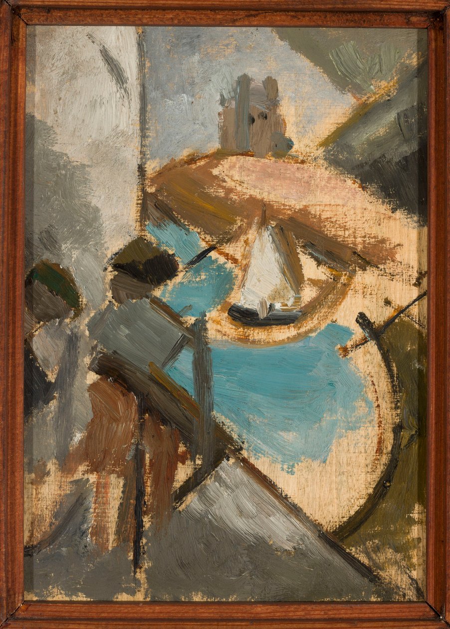 Paesaggio con una barca a vela da Tadeusz Makowski