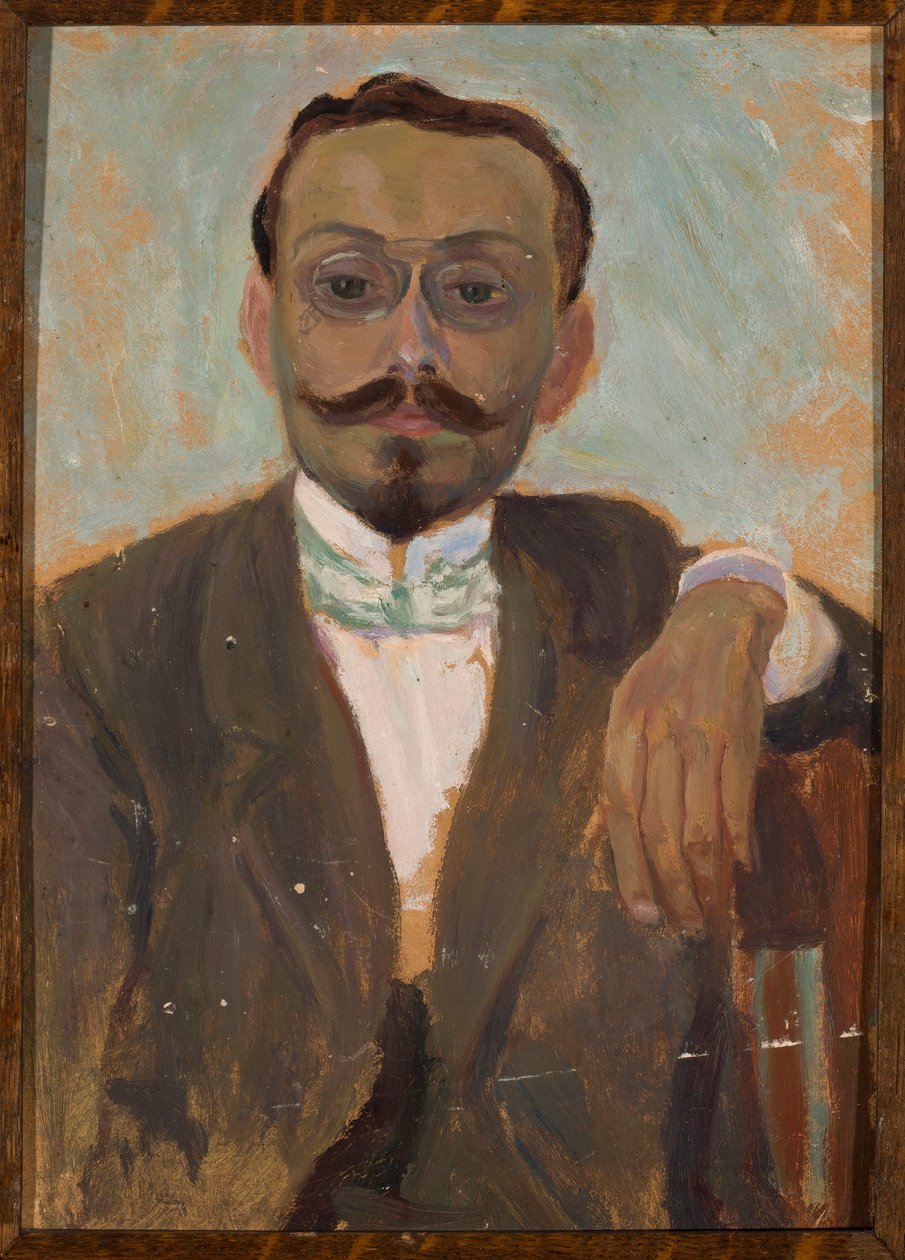 Ritratto dello scultore Bolesław Bałzukiewicz da Tadeusz Makowski