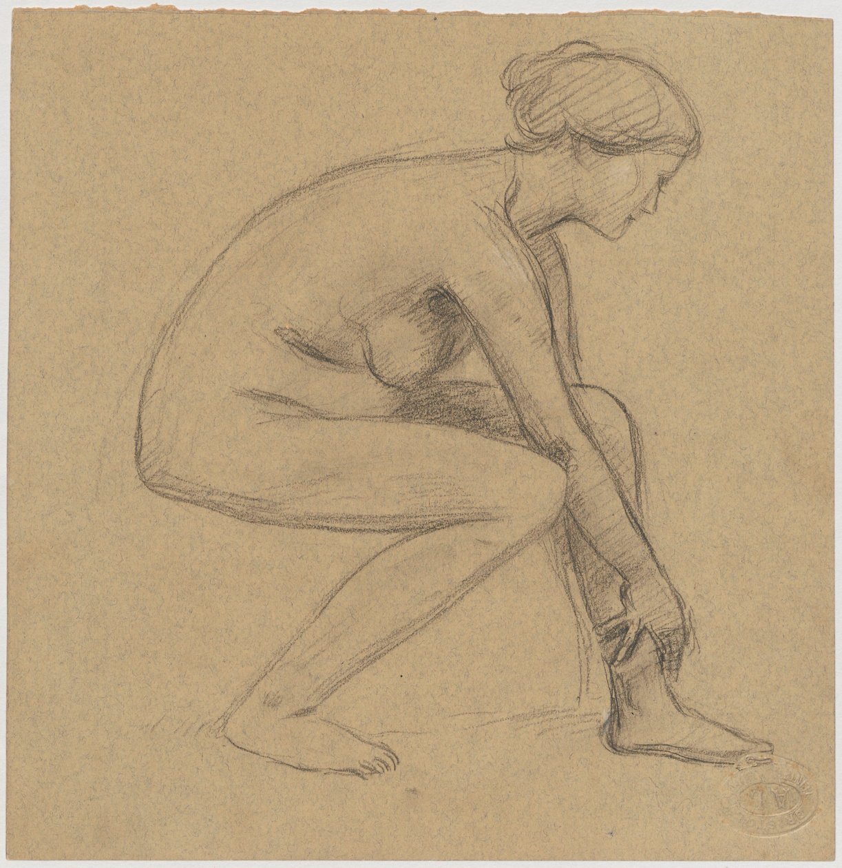 Studio di nudo di una donna seduta da Tadeusz Makowski