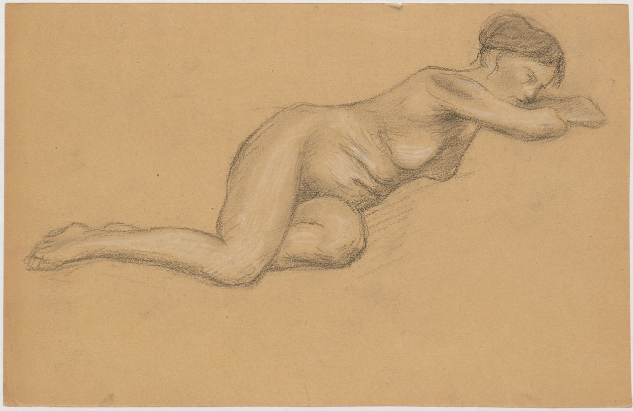 Studio di nudo di una donna addormentata da Tadeusz Makowski