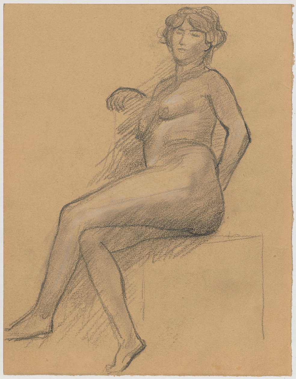 Studio di nudo di una donna seduta da Tadeusz Makowski