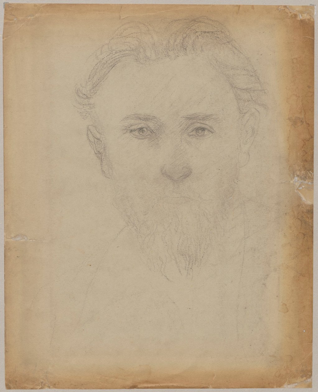 Studio di ritratto di un giovane uomo con barba da Tadeusz Makowski