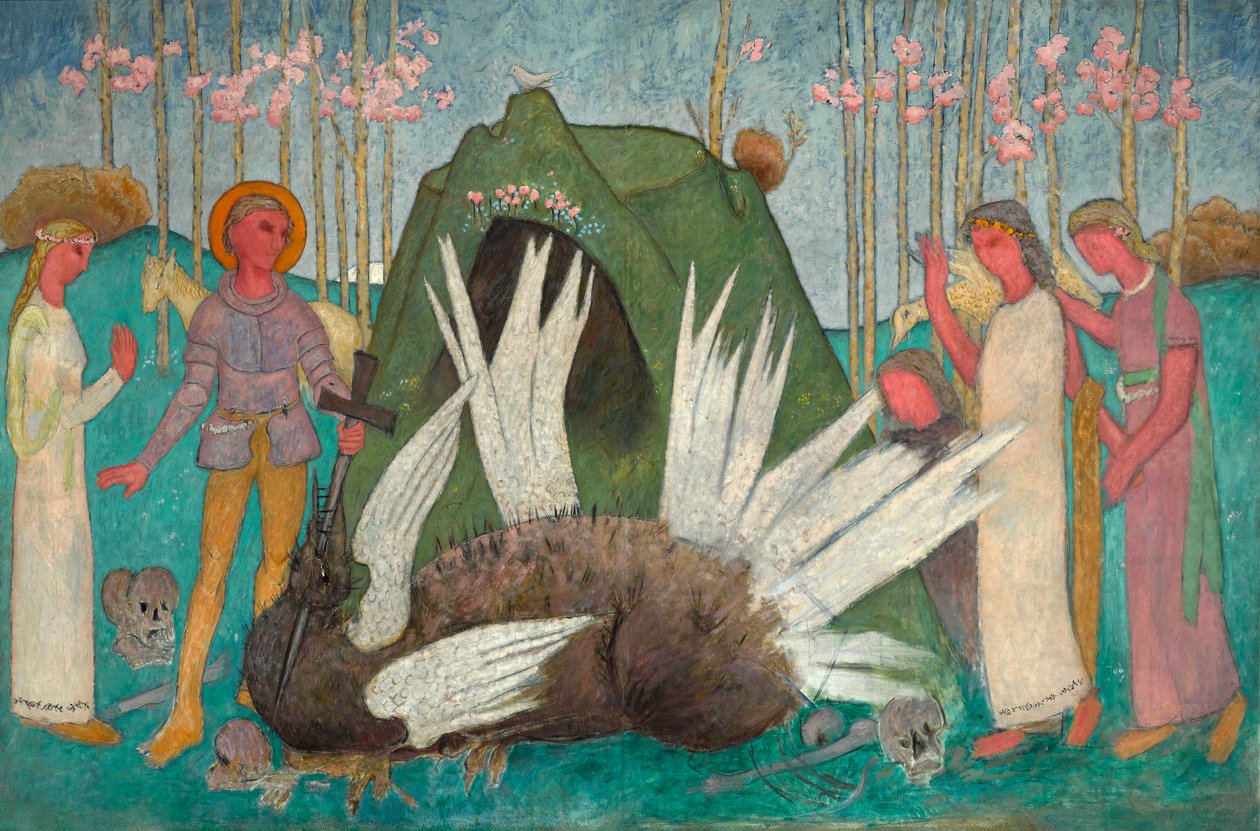 San Giorgio trafigge il drago da Tadeusz Makowski