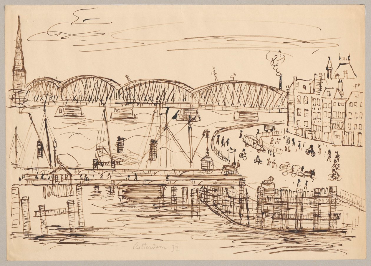 Veduta di Rotterdam da Tadeusz Makowski