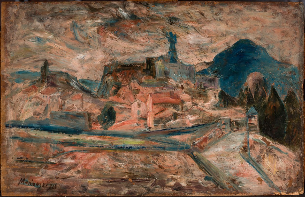 Veduta di una cittadina di montagna (Le Puy) da Tadeusz Makowski