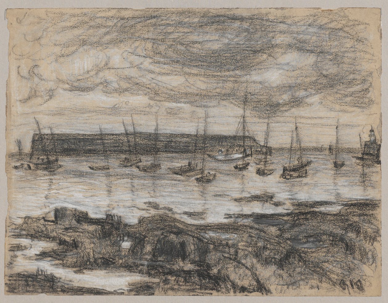 Veduta di un porto peschereccio da Tadeusz Makowski