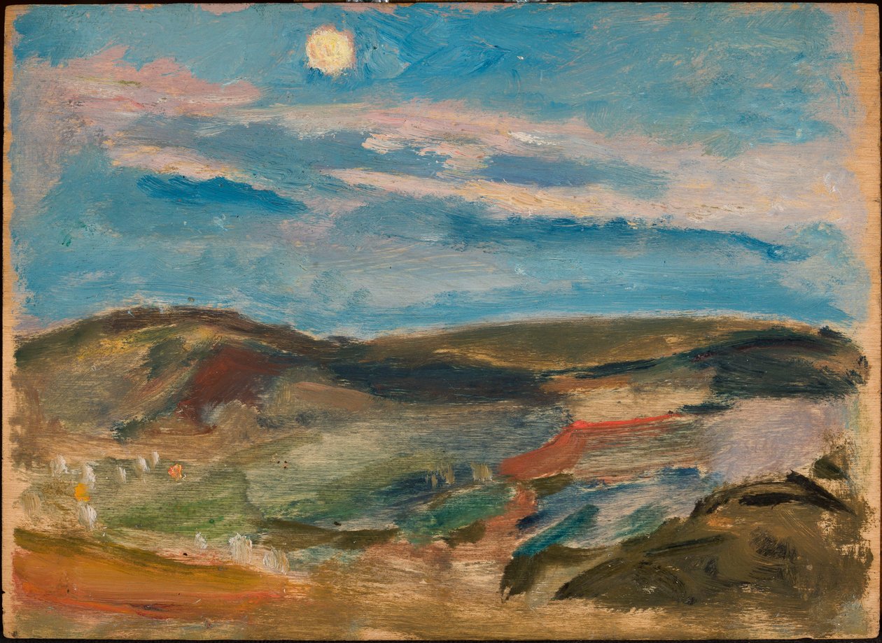 Collina illuminata dalla luna da Tadeusz Makowski