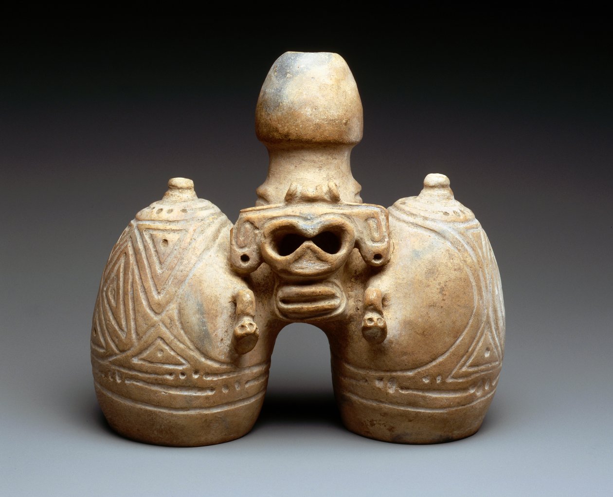 Vaso a doppia effigie da Taino Culture