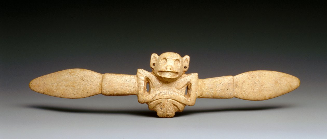 Bastone per vomitare (osso di lamantino) da Taino Culture