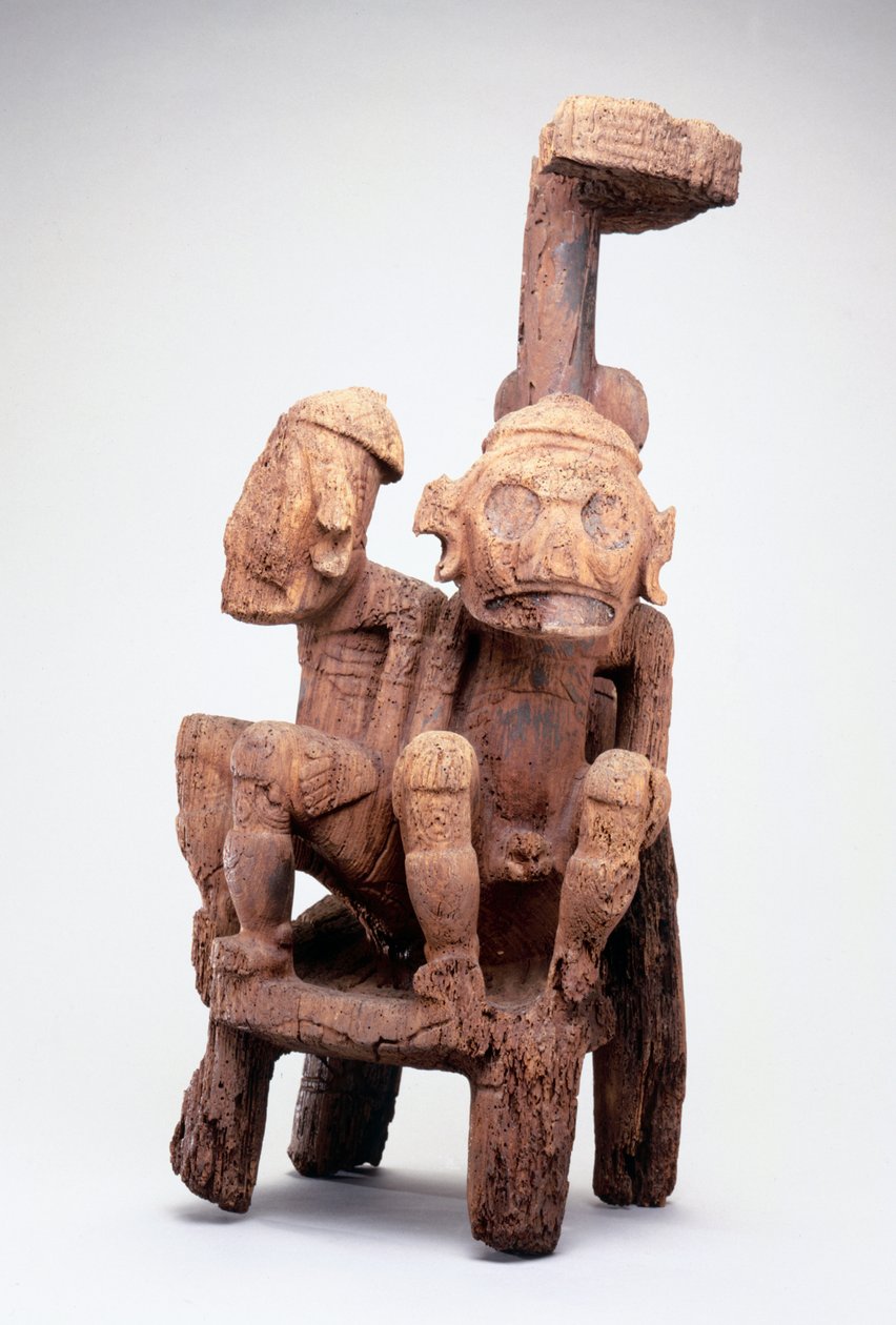 Zemi con figure gemelle da Taino Culture
