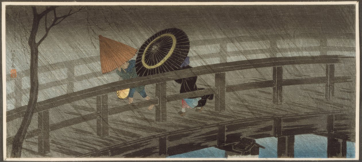 Pioggia sul ponte di Izumi da Takahashi Hiroaki