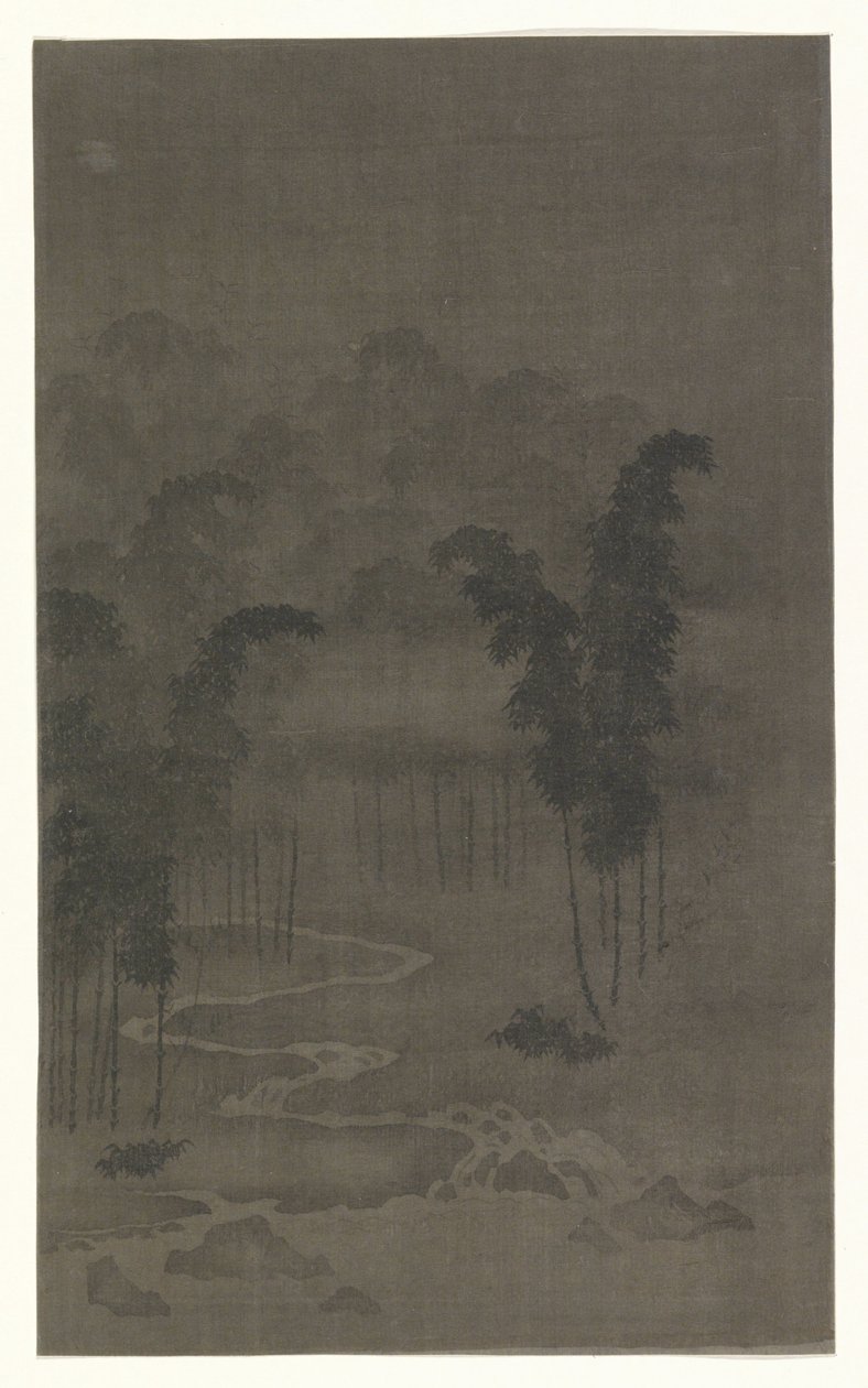 Bosco di bambù di notte da Tan Zhirui (attributed to)