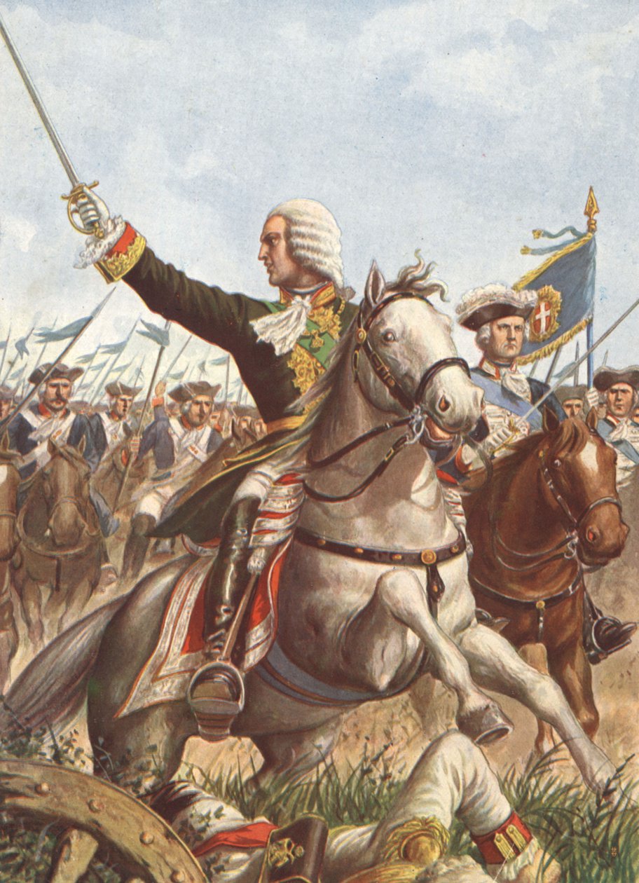 Carlo Emanuele III alla battaglia di Guastalla nel 1734 da Tancredi Scarpelli
