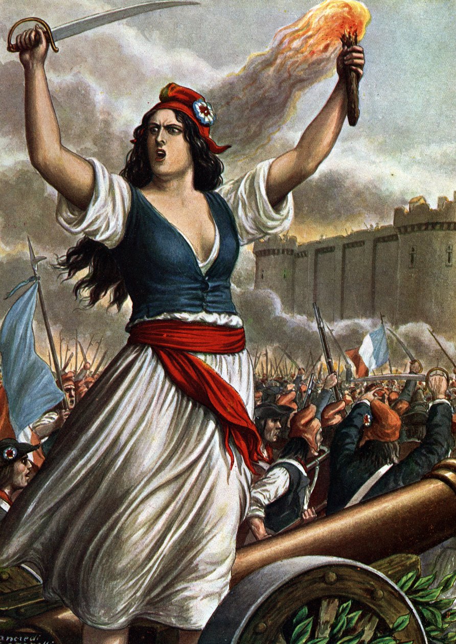 Rivoluzione francese del 1789: la presa della Bastiglia il 14 luglio da Tancredi Scarpelli