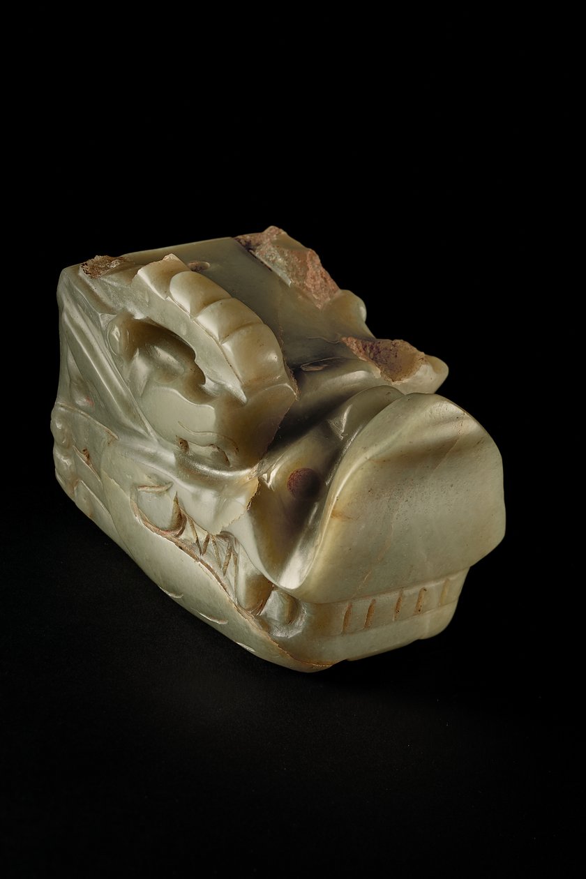 La Testa di Drago di Giada Junkunc da Tang Dynasty Chinese School