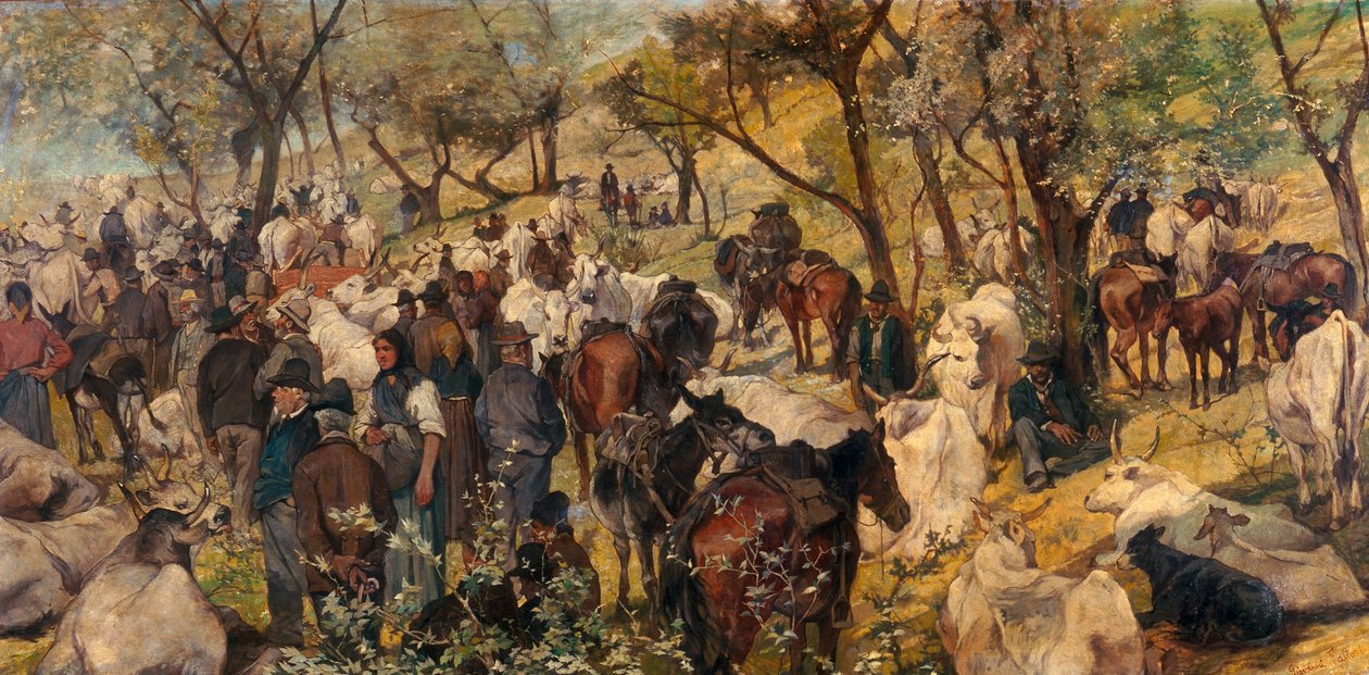 Mercato della Maremma da Telemaco Signorini