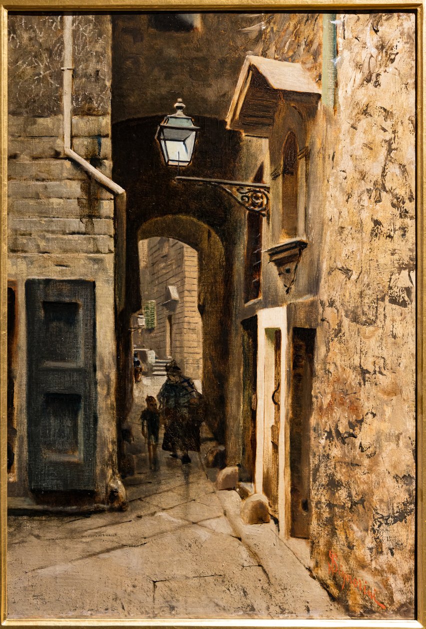 Via dei Cavalieri nel vecchio ghetto di Firenze, c.1882 da Telemaco Signorini