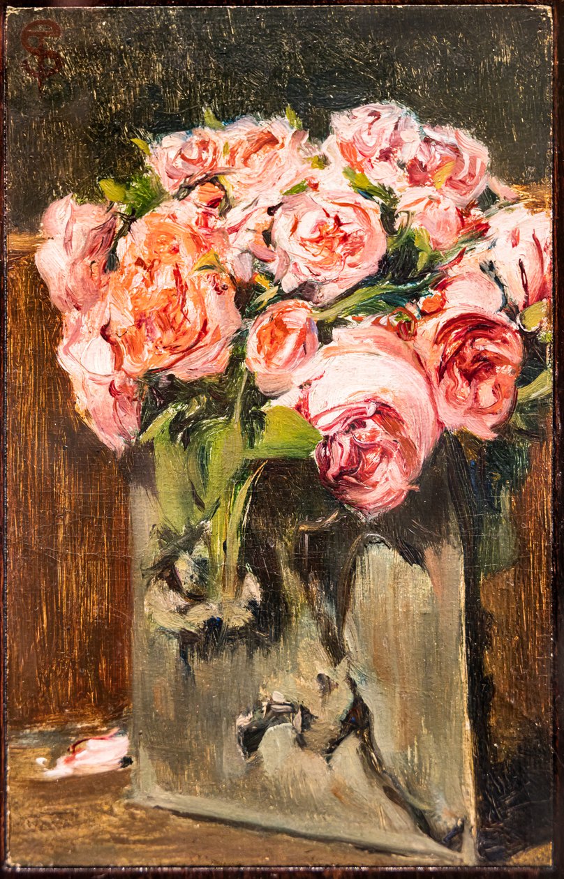 Vaso con rose da Telemaco Signorini