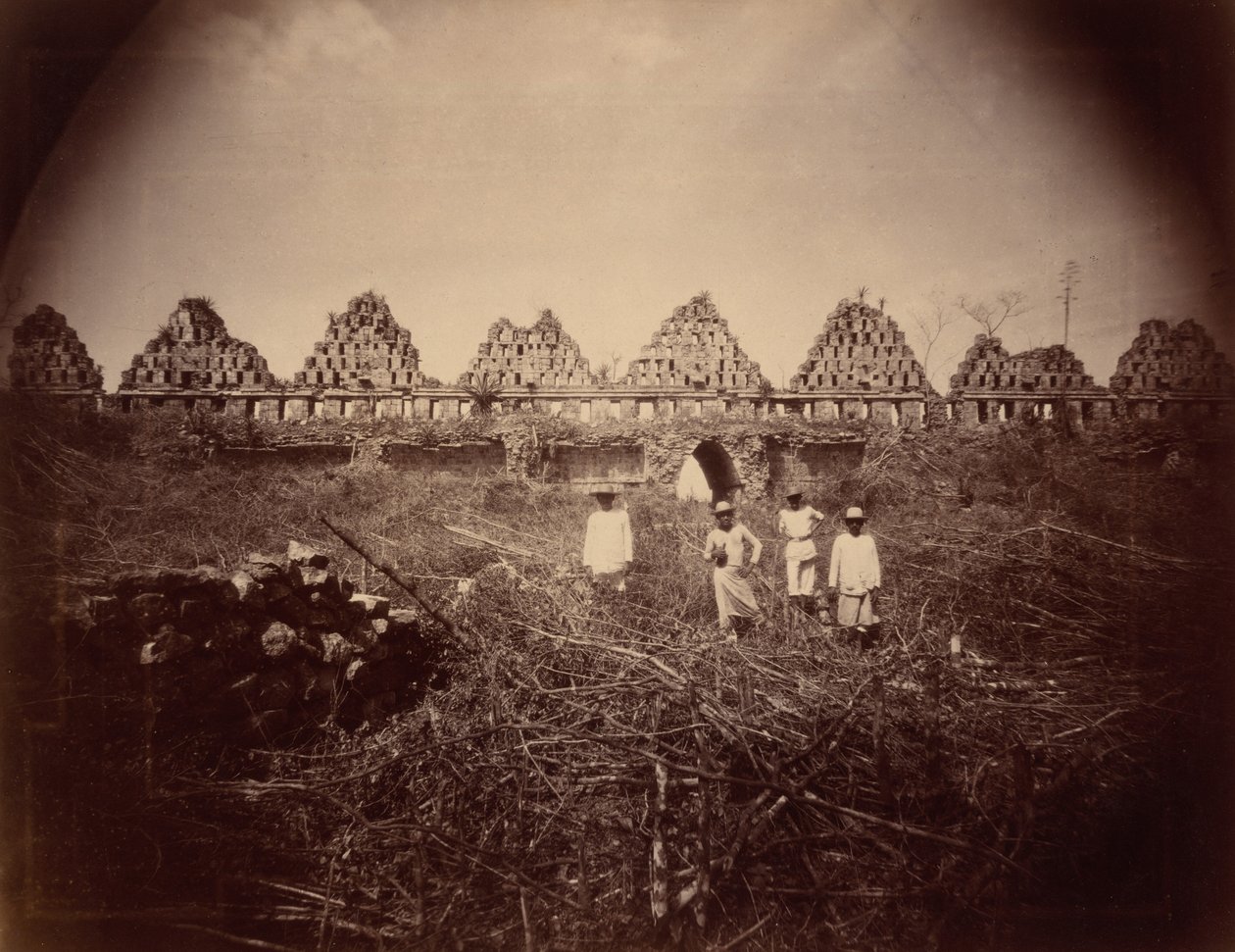 El Palacio de las Palomas, Uxmal (Il palazzo dei piccioni, Uxmal), 1893 (foto) da Teoberto Maler