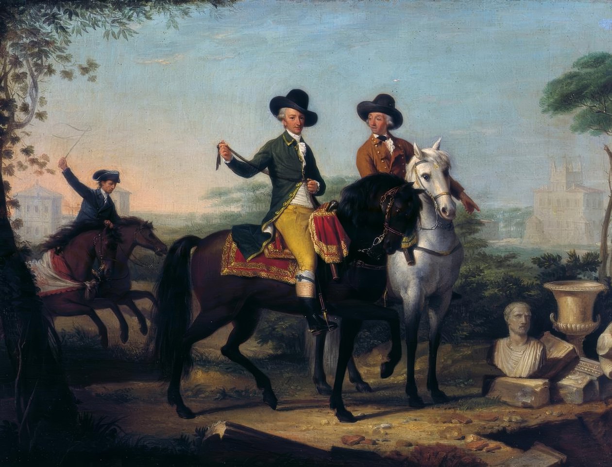 Il principe Sigismondo Chigi visita gli scavi di Porcigliano da Teodoro Matteini