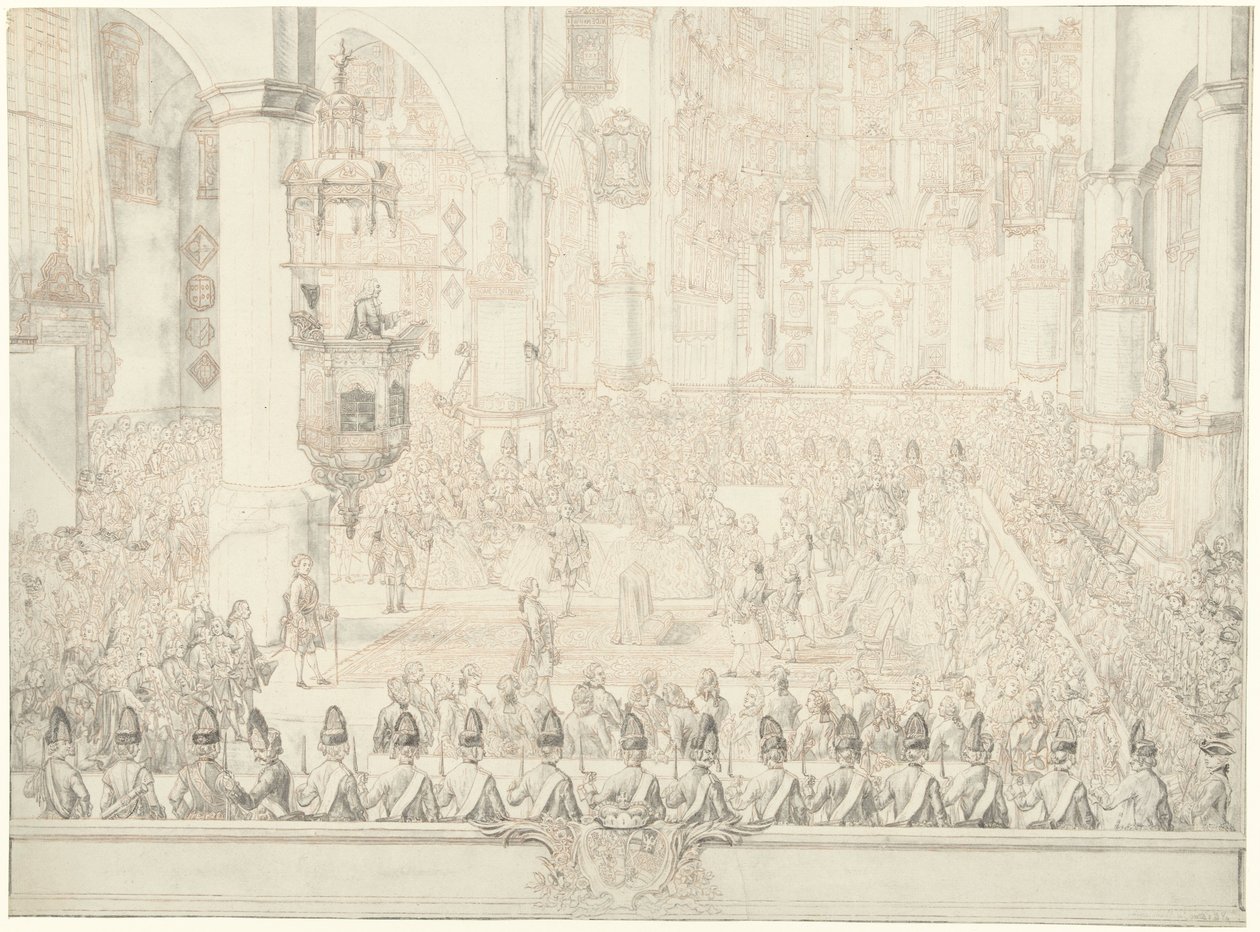 Matrimonio di Carlo Cristiano di Nassau-Weilburg con la principessa Carolina, 1760 da Tethart Philip Christian Haag