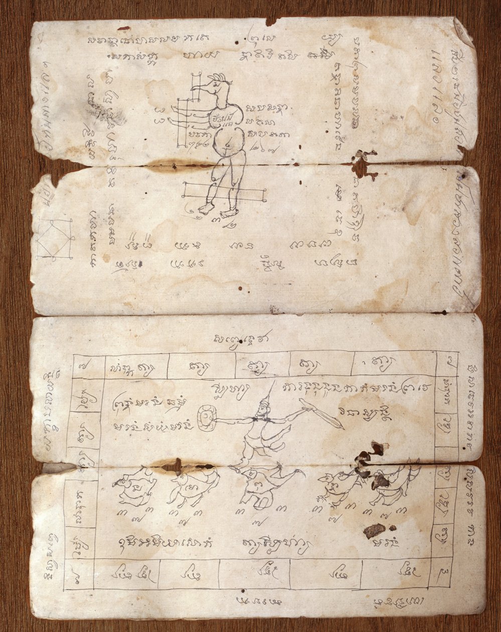 Manoscritto sulla medicina tradizionale da Thai
