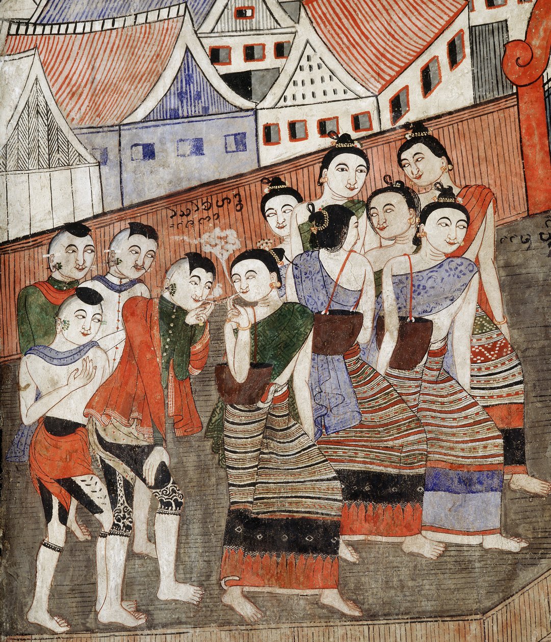 Amanti che fumano (dettaglio) da Thai School