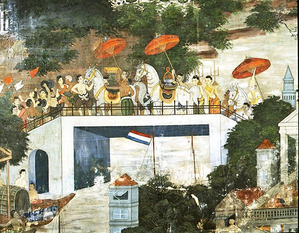 Monaco portato al monastero dopo la sua consacrazione da Thai School
